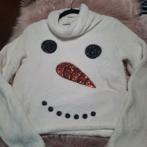 Chance or fate snowman fleece pullover size medium